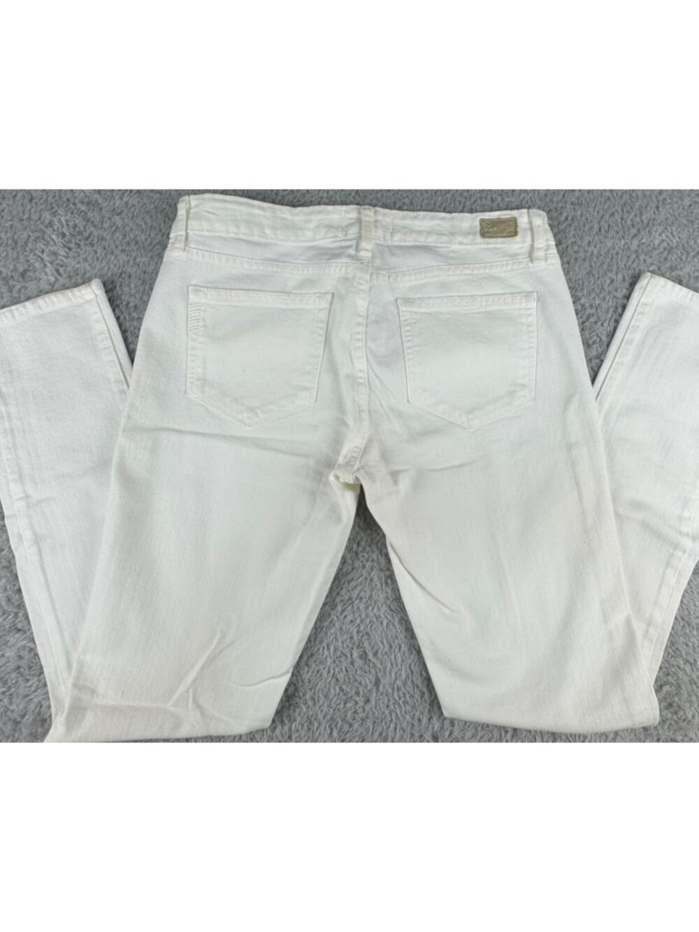 Paige Peg Skinny White Jeans Womens 30 Stretch Travel Retro Y2K Office Casual - Picture 8 of 14